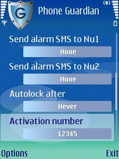 This option can also be changed with SMS command. Note: Siren doesn t emit in case phone is auto locked.