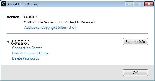 5. The Connection Center will appear, showing all active Citrix Connections on the affected device: 6.