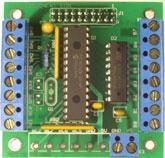 4-digit LED-driver with I2C-Bus interface is installed to this board. The segment outputs of LEDdriver are controllable current-sink sources.