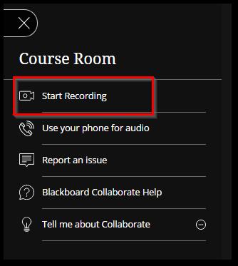 In Collaborate: Recordings Collaborate provides the ability to record your session.