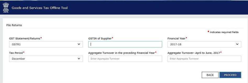 govt. template or CSV option.