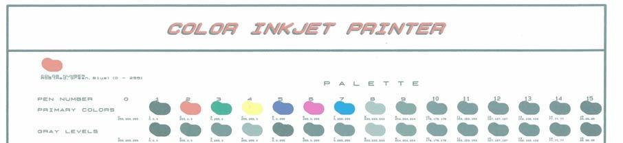 4.4.6 Palette print Used to compare pen colours
