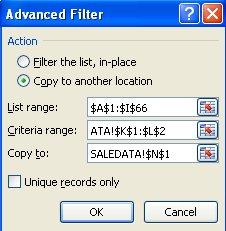 Advanced Filters and Database Functions An AND filter result USING AN ADVANCED OR CONDITION You can create Or conditions in a criteria range.