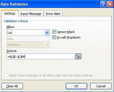 Using Data Validation & Subtotals VALIDATION ERROR MESSAGES You can create a custom message that appears in the message box instead of the default message.