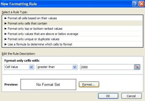 In the Conditional Formatting Rules Manager box, click on the New Rule button. 5.
