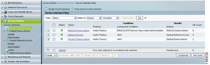 differentiate these authentication and authorization requests from network access services, in the service selection policy.