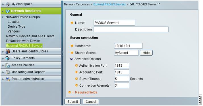Chapter 2 ACS 5.4 Configuration Figure 2-7 ACS 5.4 RADIUS Server Configuration In ACS 5.4, there is no proxy distribution table to direct authentication requests to other AAA servers.