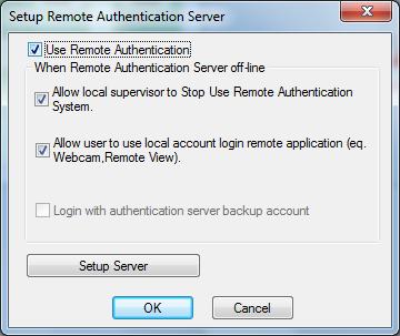 Select Use Remote Authentication and select any of the following options.