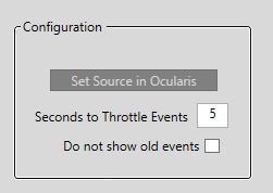 Seconds to Throttle Events Optionally a value can be changed in Seconds to Throttle Events to