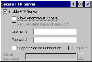 The Server supports: Non-secure operation. All information including username, password, and data is transmitted with no encryption and susceptable to packet sniffing and various FTP attacks.