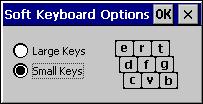 3 Detailed Operation Keyboard To change key configurations 1. In the Control Panel, double-tap Input Panel. The Input Panel Properties dialog box appears. 2.