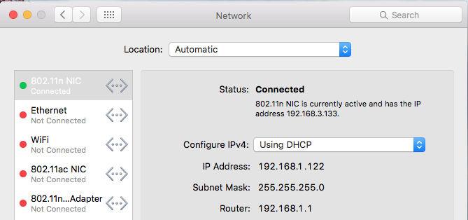 There is a check in front of your Wi-Fi network indicates the wireless adapter is connected to your network. Fig. 7 Go to System Preferences. Go to Network icon. Fig. 8 You should see a new 802.