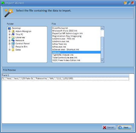 Import Wizard Import File Before you can start sending cards, you ll need to populate the IDCapture database with data; that you should be able to extract from another system.