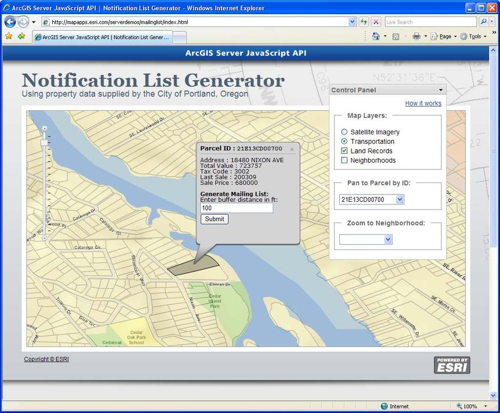 Example applications http://mapapps.esri.