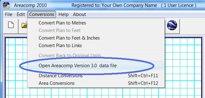 Loading an Areacomp Data File. Areacomp loads data files from any directory just like any Windows program.