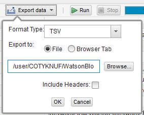 Figure 8 Naming the exported file Step 5 Make sure that the Include Headers check box is cleared, because you want to export the data only. Click OK.