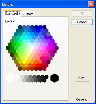 Figure 43 Fill Color Palette To add a gradient background, a texture, a pattern, or a