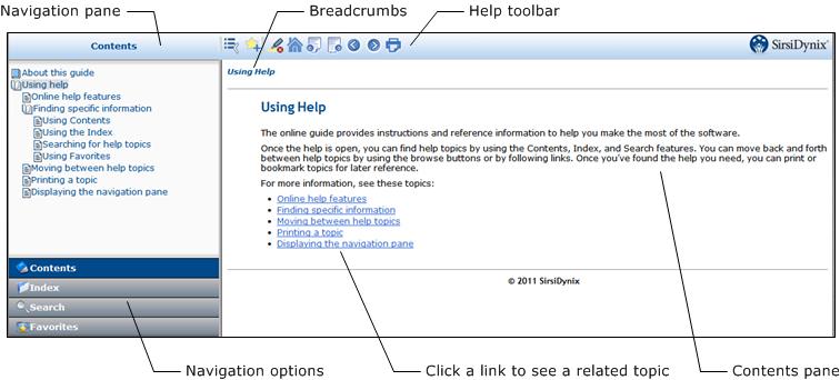Using BookMyne Help Help toolbar The help toolbar includes these buttons. Button Description Hide/Show Navigation Lets you toggle between hiding and showing the Navigation pane.