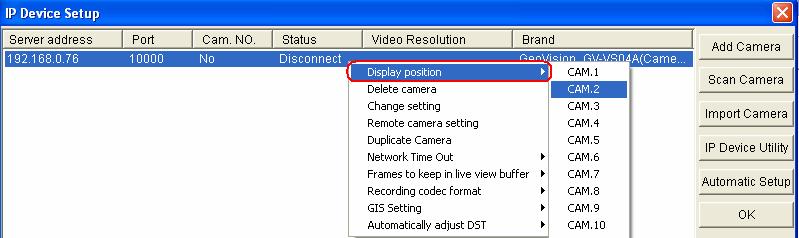 B. Click Apply. The camera from the GV-Video Server is added to the list.