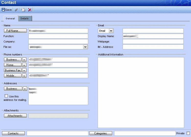 Chapter 2. Using the Zarafa WebAccess 2.9.2. Detailed Contacts Since ZCP version 6.