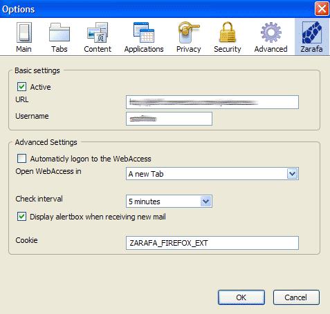 Chapter 2. Using the Zarafa WebAccess Figure 2.63. Zarafa Mail-checker extension settings It is possible to activate or deactivate the plug-in.