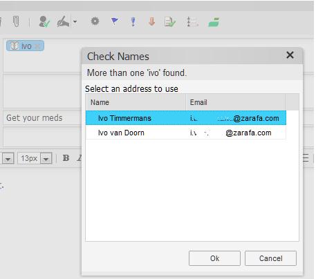 Alternatively, it is possible to search a folder using the search field positioned in the top left of the window. Figure 3.7. Address Book 3.4.1.