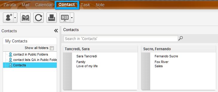 Detailed Contacts in WebApp Figure 3.29.