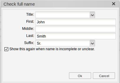 the details for that particular field. Screenshots of the detailed dialog boxes for Full Name (Figure 3.