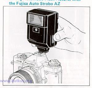 The Fujica Auto Strobe 300X has a head that will tilt O - 90ø, and when tilted, it