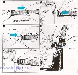 * Hold the clamp between your fingers as shown and pull out the metal clip. * The clamp may be tight when it's new.
