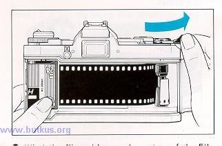 4) Wind the film with a stroke or two of the Film Advance Lever and make