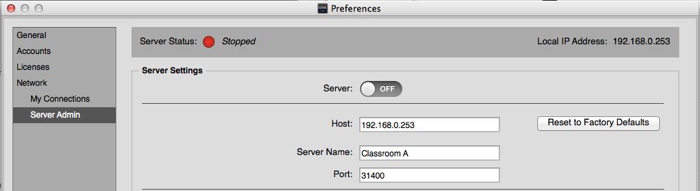 Launch the ilok License Manager: You can view and edit your network preferences by navigating to Preferences > Network.