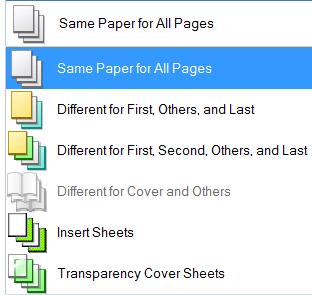 Paper Source Tab: Select By: Enables you to select the paper source and paper type to print on Paper Selection: You can change the paper source method depending on the page.