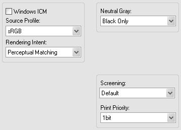 SELECTING COLOUR SETTINGS TO MATCH THE IMAGE TYPE (Image Type) Preset colour settings are available in the machine's printer driver for [Graphics], [Photo], and other image types.
