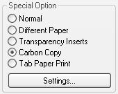 PRINTING A CARBON COPY (Carbon Copy) This function is used to print an additional copy of the print data on paper that is the same size but from a different paper tray.