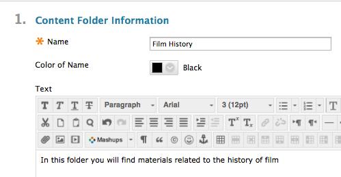 In the Text field, you can add a short description of what the folder contains. Note: This step is optional. 5. Scroll down and click Submit.