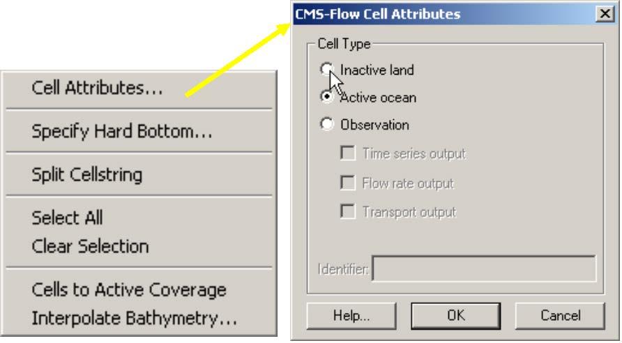 Figure 7. CMS-Flow Cell Attributes Dialog 3.