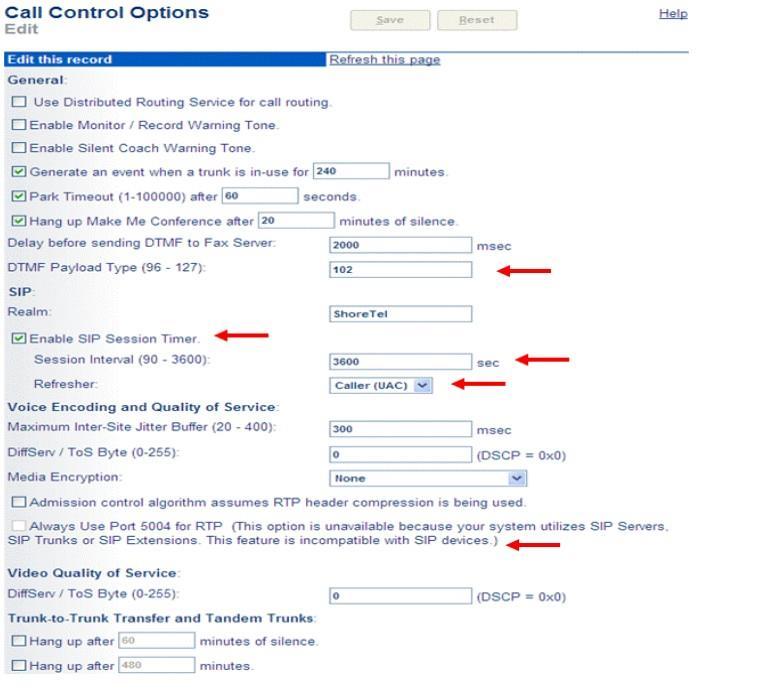 The Call Control Options screen will then appear (Figure 2).