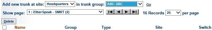 The Trunks by Group screen is used to change the individual trunks settings that appear (Figure 18).