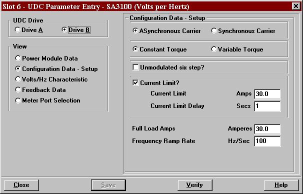 2.4.2 Configuration Data - Setup (Volts per Hertz) The Configuration Data - Setup parameter screen allows you to enter the following information about the Volts per Hertz regulator. See figure 2.10.