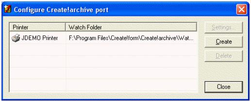 CREATE!ARCHIVE AND JDE MEDIA OBJECTS Configure the Archive Port 9 Configure the Archive Port Use the following steps to configure an Archive Port To configure an Archive Port 1 Run Create!