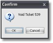 In the Point of Sale, click the Actions button and select the Void Ticket option. 2.