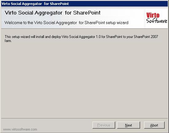 4 Installation and Activation This section describes how to install, upgrade, uninstall, or contact Support for the Virto SharePoint Social Aggregator.