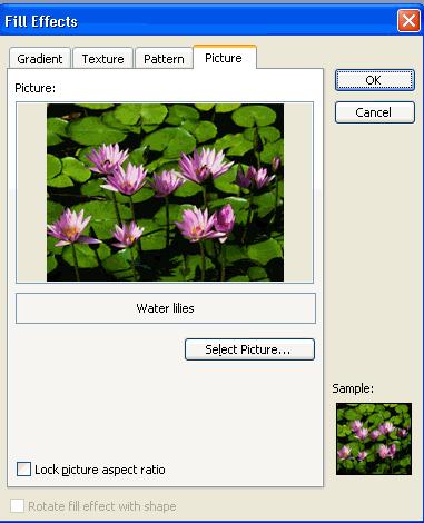 PowerPoint Overview (cont d) To insert a picture as the background on a slide, on the Background window select Fill Effects In the Fill