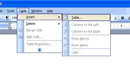 Tables In Word you can create tables to store information in columns and rows.