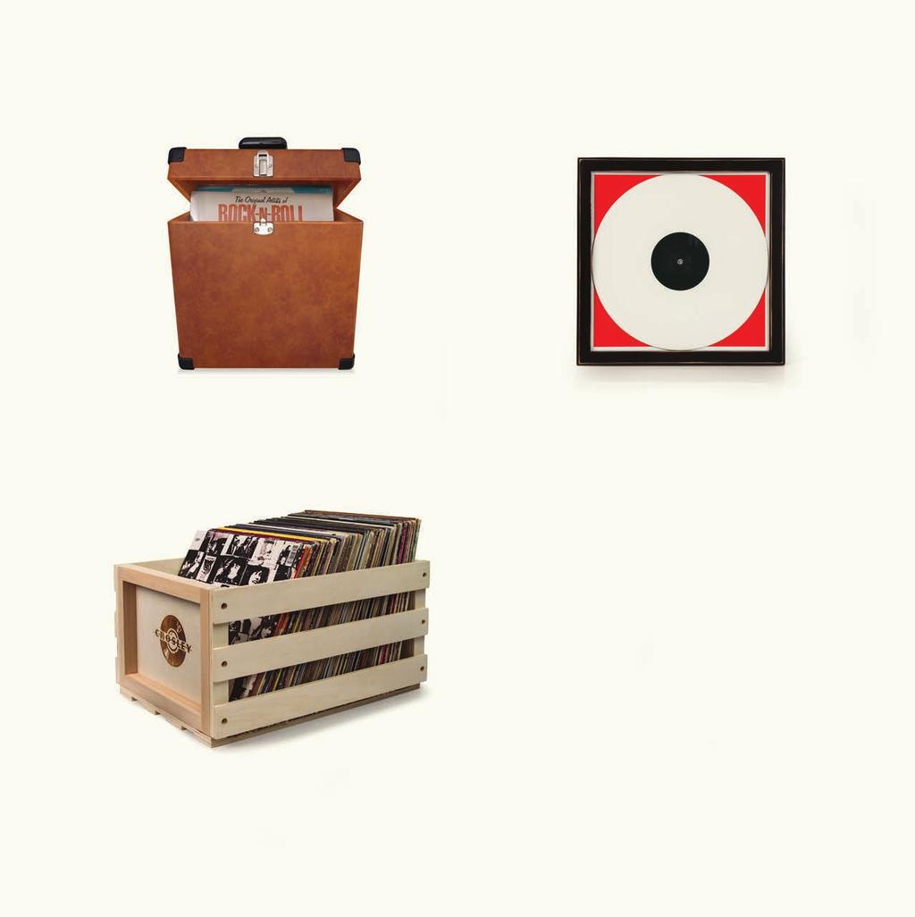STANDS & ACCESSORIES A. B. A - CR401 - Record Carrying Case Holds 30+ Albums Vinyl Wrapped tan B - AC1006-12 Vinyl Frame Holds 1 Album to Display black C.