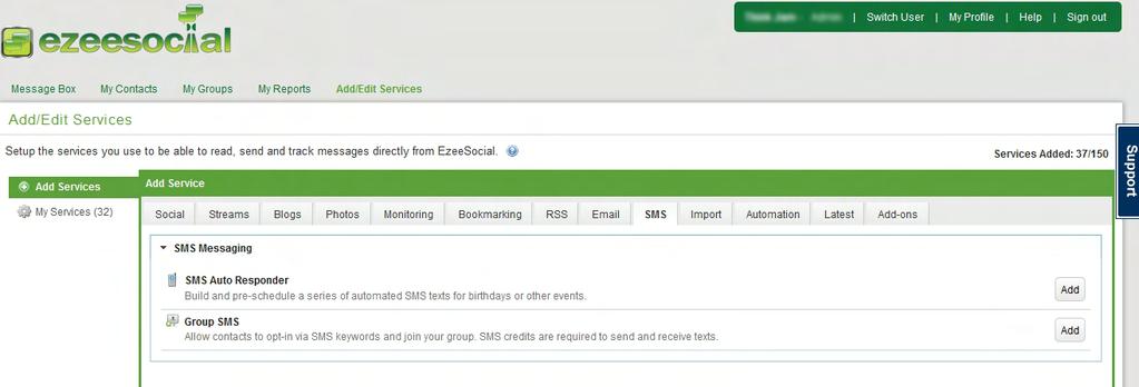 For a list of the social media services supported by EzeeSocial, see What Social Media services do you support?