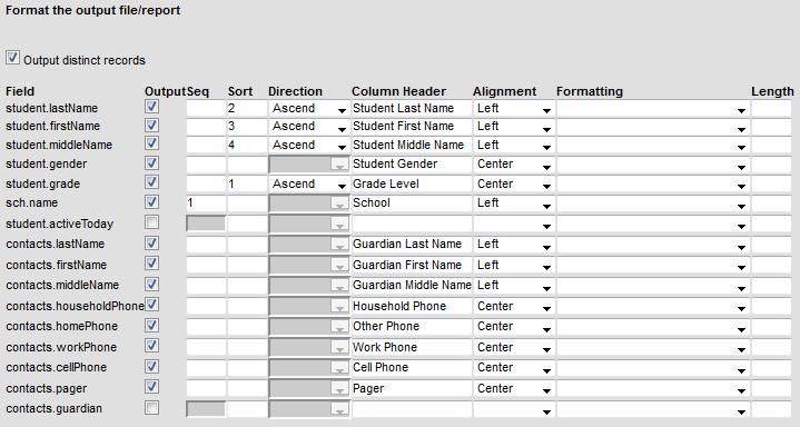 BASIC AD HOC REPORTING Filter Designer Define Data Filter Output Formatting PATH: Field Selection > Filter Parameters > Output Formatting The Output Formatting editor allows users to control how each