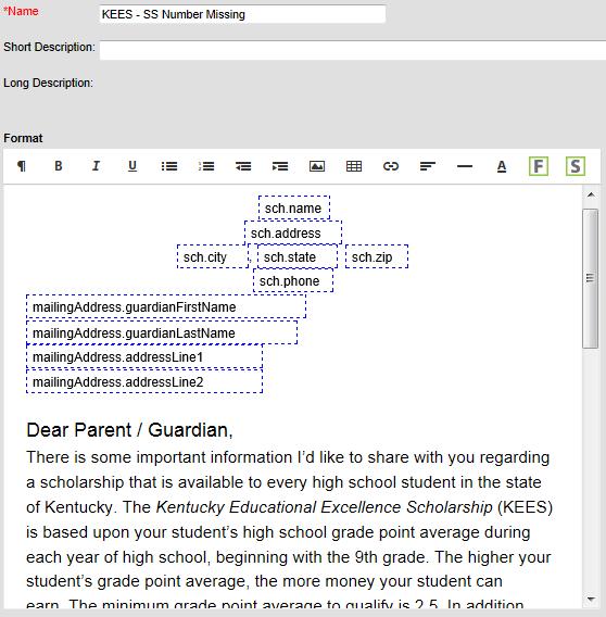 Letter Designer BASIC AD HOC REPORTING The Letter Designer allows creation of letters using a WYSIWYG (What You See Is What You Get) editor.