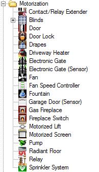 11. Under Motorisation double click on the device type you want to use (note this will be the icon for your device). 12.